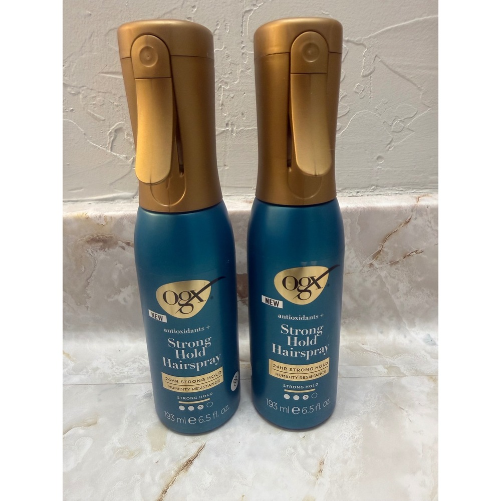 OGX Antioxidants + Strong Hold Hairspray 24H Humidity Resistance 6.5oz Set of 2